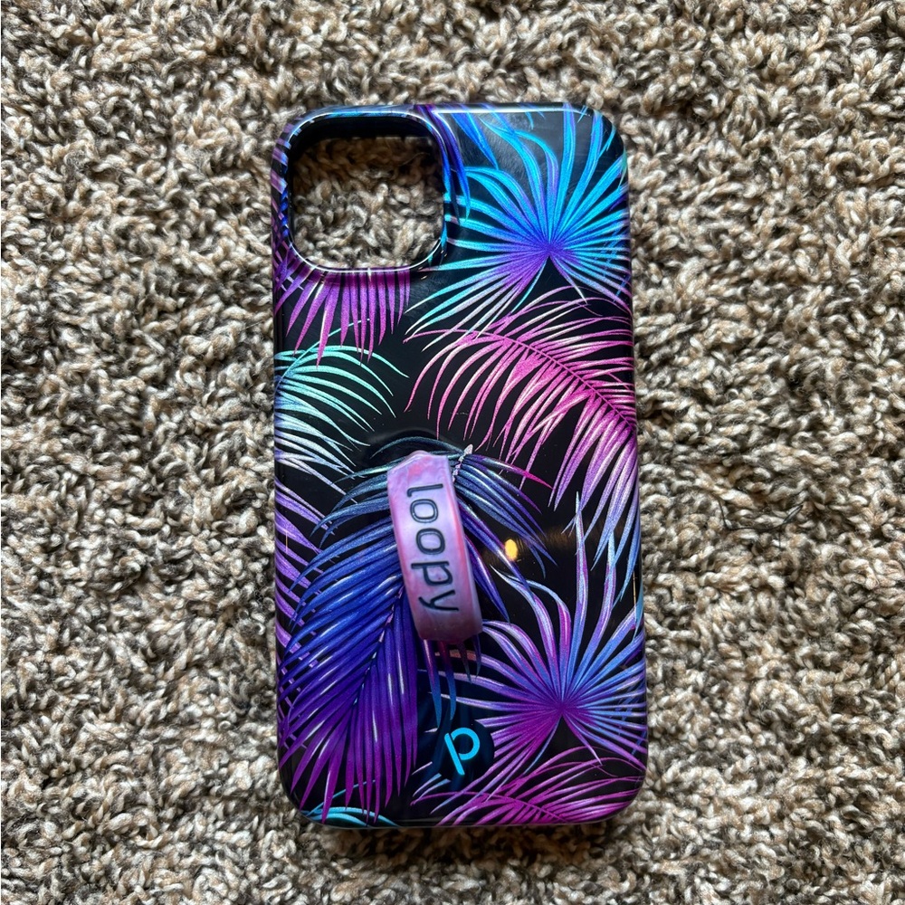 Loopy Vibrant Palm Design Phone Case for iPhone 13/14, 6.1 screen